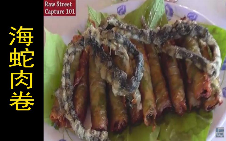 看活生生的海蛇如何变成肉泥画面残忍胆小慎入越南美食海蛇肉卷