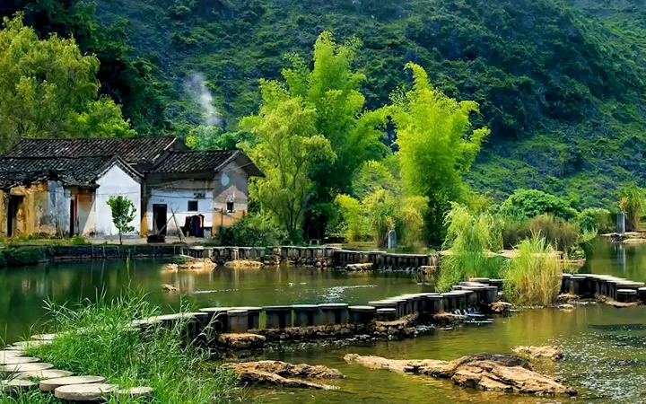4k风景小桥流水人家