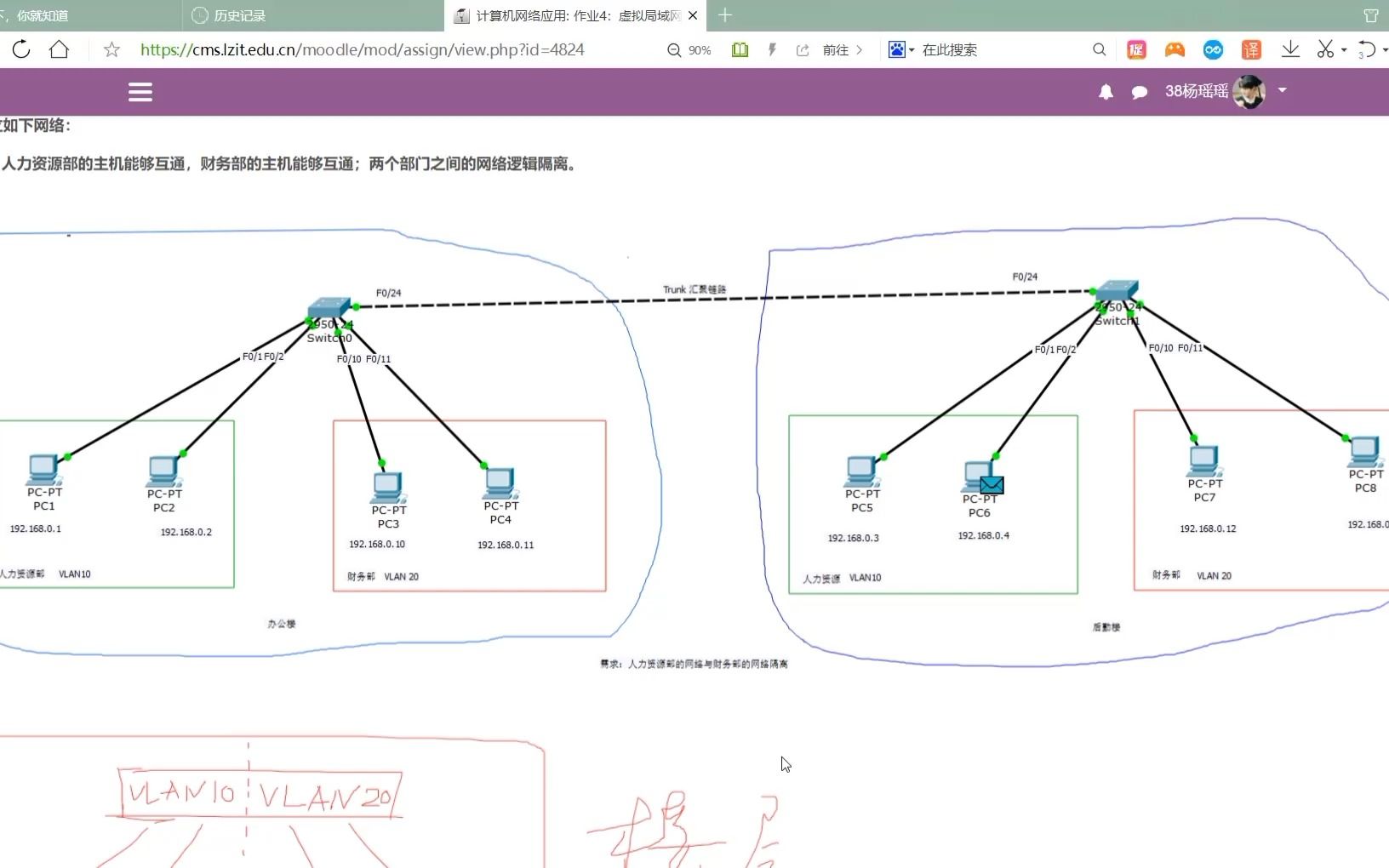 VLAN Trunk配置 兰州工业学院 电信19 杨瑶瑶哔哩哔哩bilibili