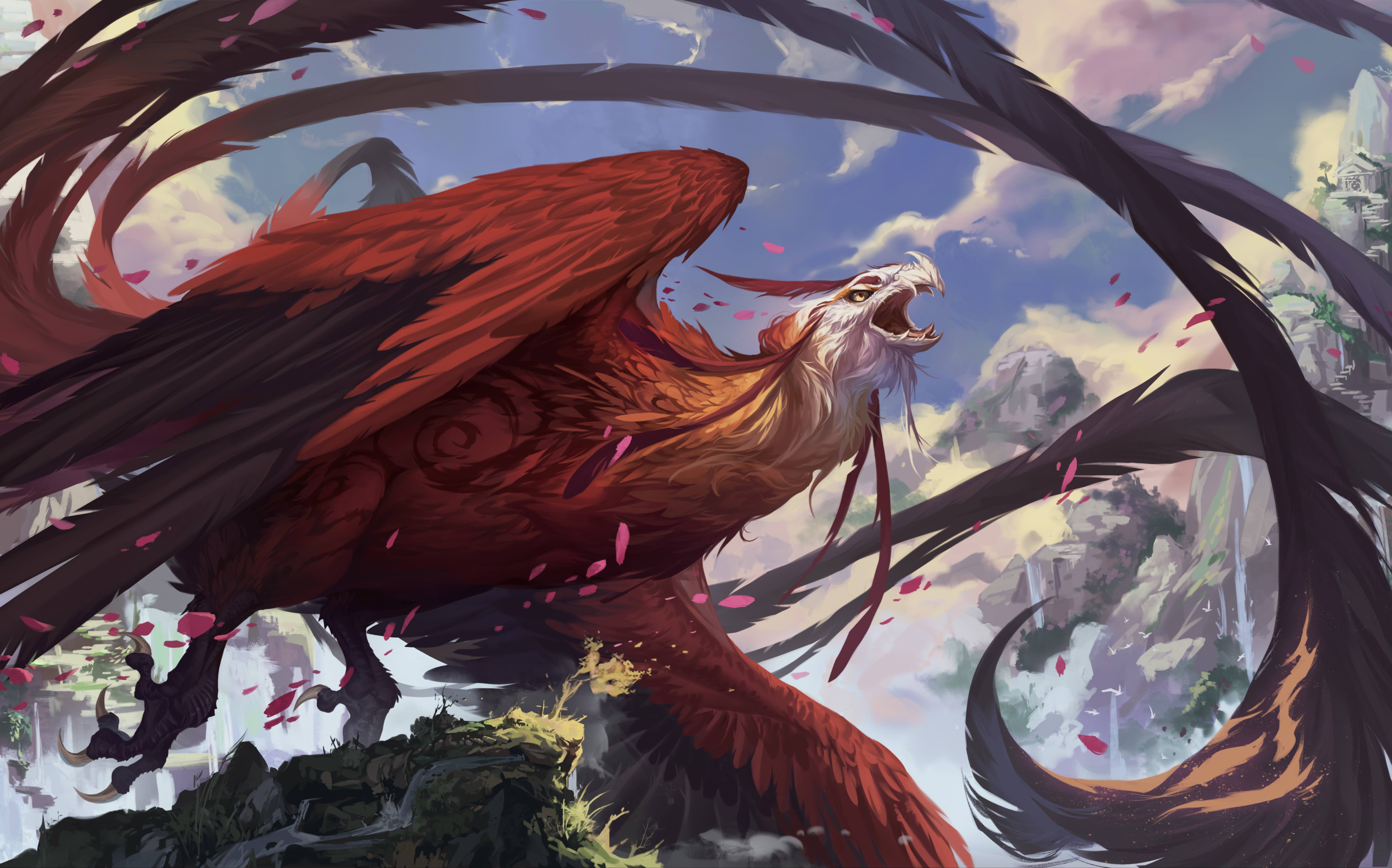 【厚涂过程】凤凰