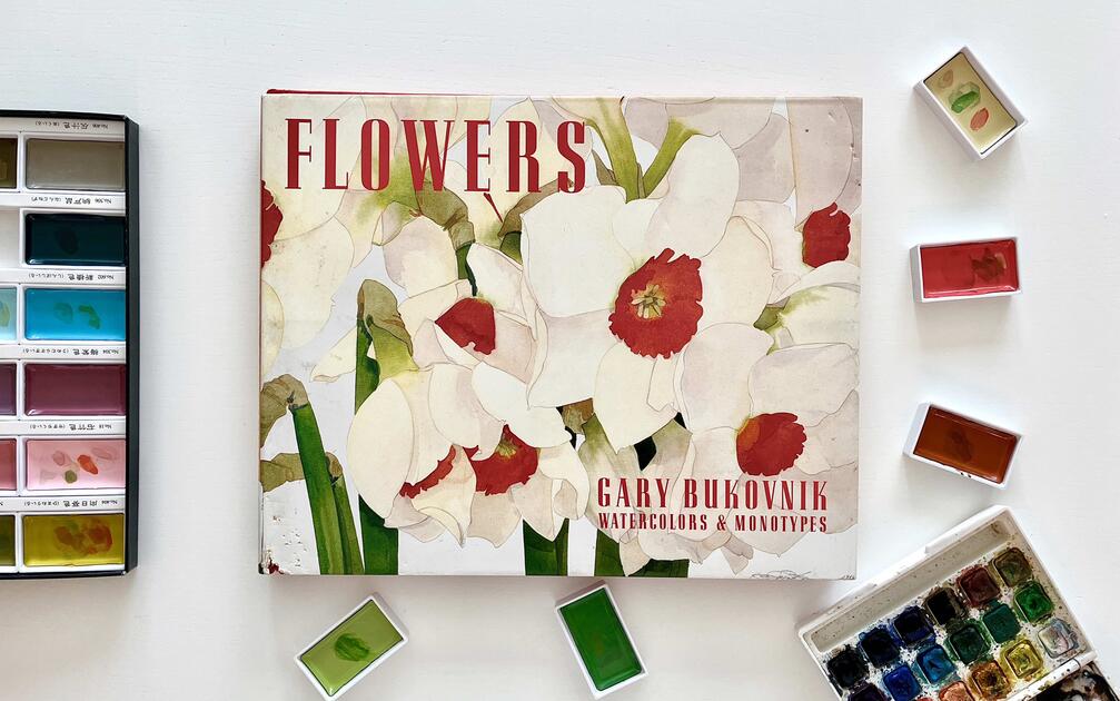 Flowers: Gary Bukovnik Watercolors and Monotypes》宝藏花卉水彩画册