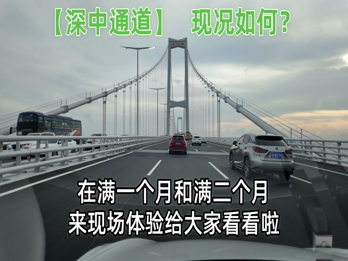 【深中通道】现况如何?在满一个月和满二个月来现场体验给大家看看啦!哔哩哔哩bilibili