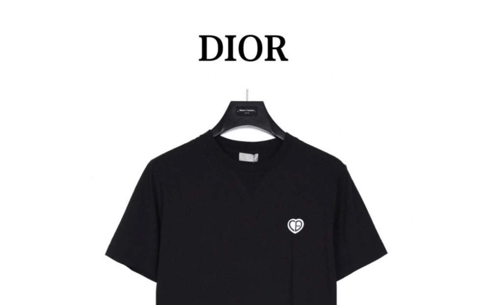 dior迪奥22ss logo爱心短袖t恤客供针织棉面料