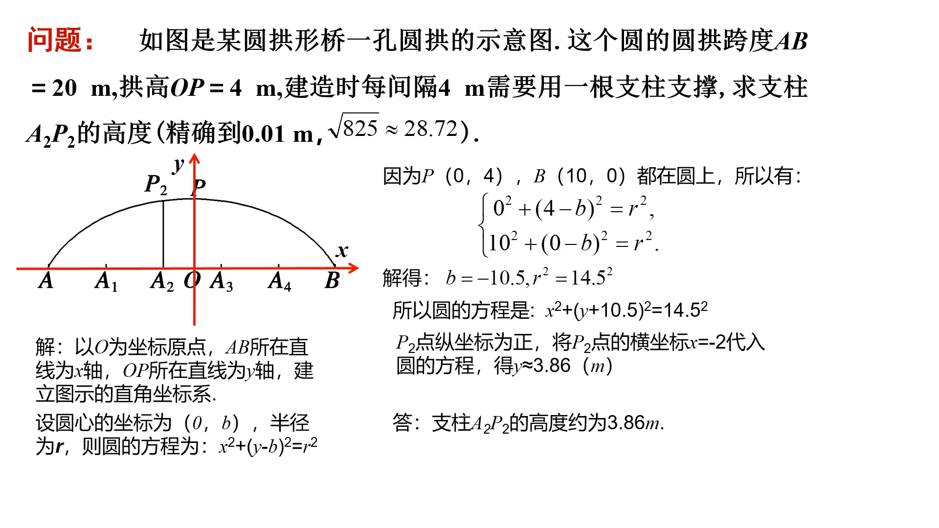 [图]4.2.3直线与圆的方程的应用-圆拱桥问题