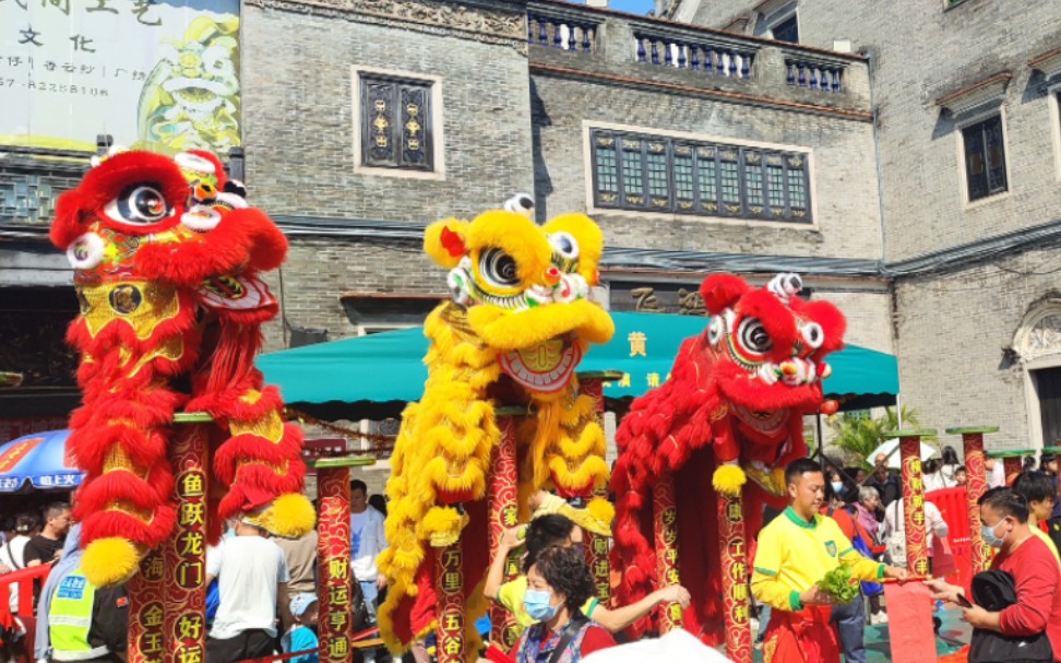 广东佛山祖庙舞狮表演,十几块钱真的好值呜呜
