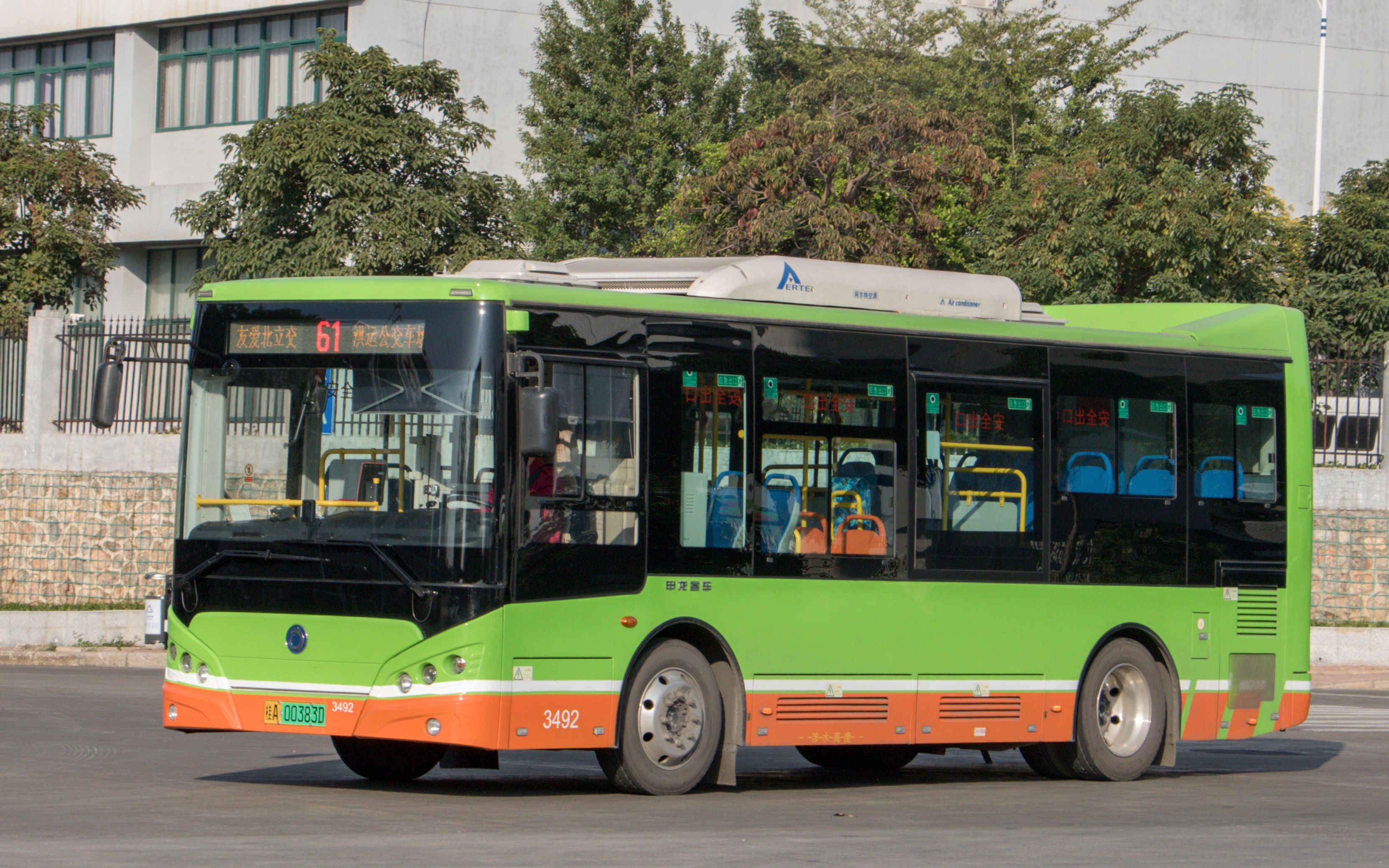 换车重置南宁公交61路洪运公交车场友爱北立交全程前方展望pov