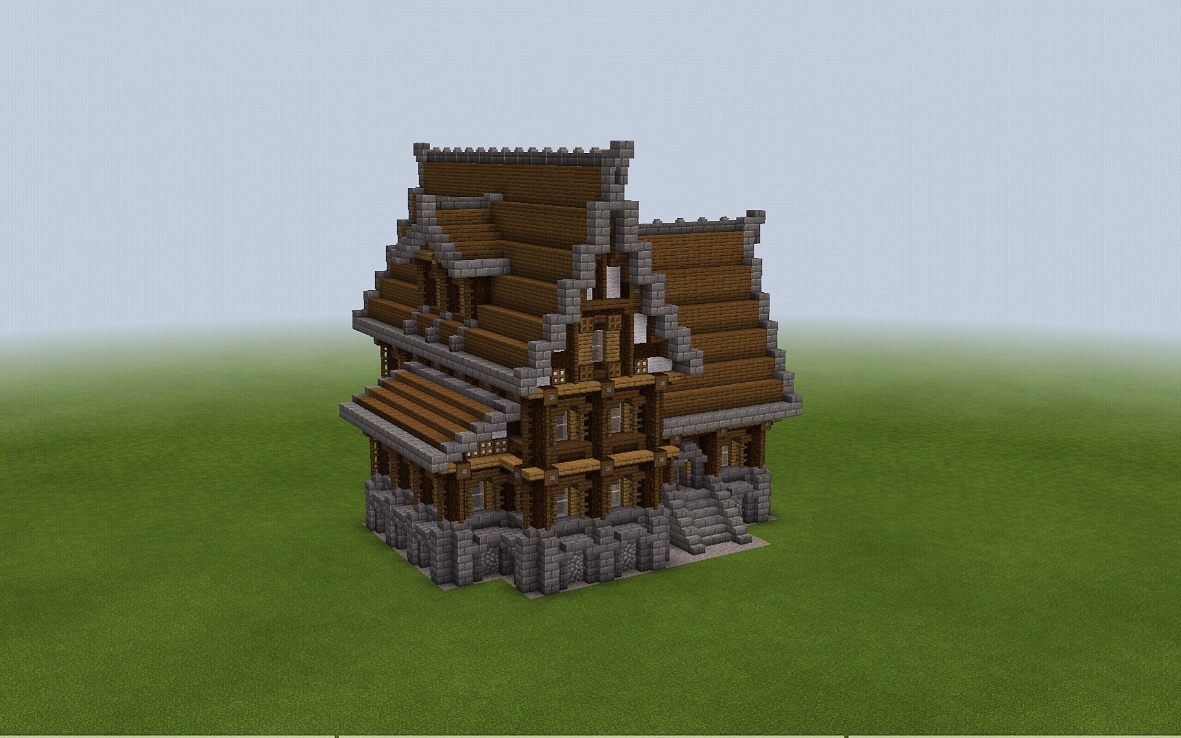 适合生存建造的中世纪豪宅 我的世界_哔哩哔哩 (゜-゜)つロ 干杯