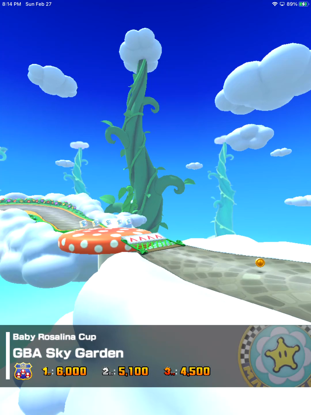 [图]试录 -【马里奥赛车巡回赛】空中花园 (GBA Sky Garden) 全连+跳叶子、跳拱门跑法 (关智能, 无Fever, 徽章未刷)