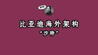 比亚迪的扩张路径海外股权架构搭建之沙特