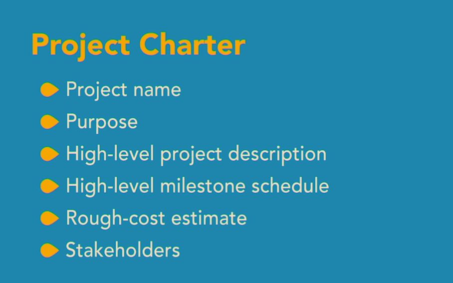 [图]Create A Project Charter - 创建一个项目章程