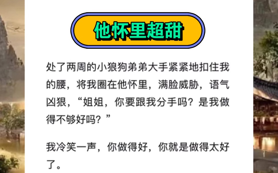 处了两周的小狼狗弟弟大手紧紧地扣住我的腰,将我圈在他怀里,满脸威胁,语气凶狠,“姐姐,你要跟我分手吗?是我做得不够好吗?”哔哩哔哩bilibili