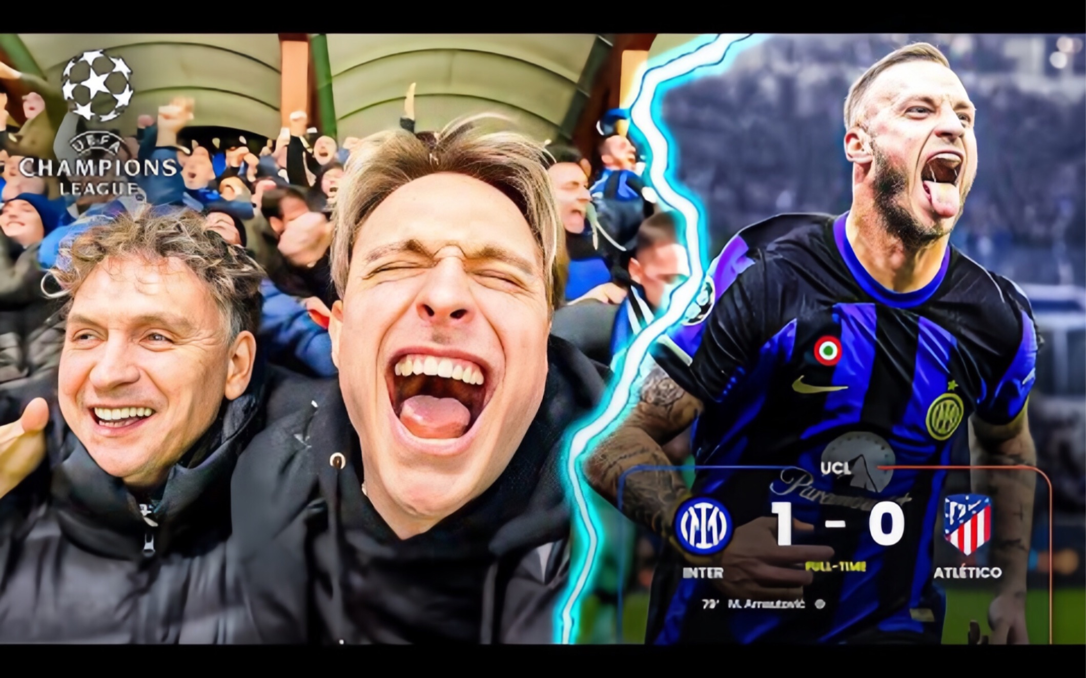 国际米兰球迷疯狂反应!国际米兰1-0马德里竞技