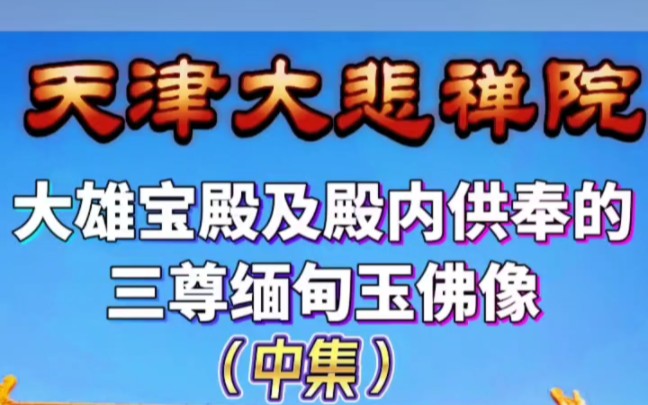 天津大悲禅院大雄宝殿及殿内供奉的三尊缅甸玉佛(中集)哔哩哔哩bilibili