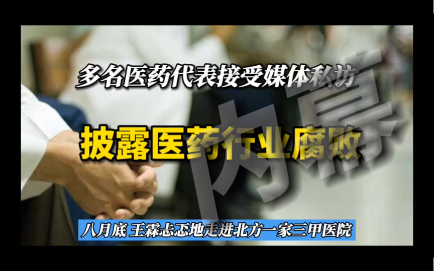 多名药代接受媒体私访:披露医药行业腐败内幕(视频内均为化名)哔哩哔哩bilibili