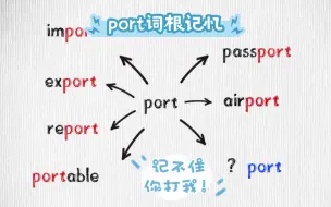 Download Video: 北大学霸强烈推荐的单词记忆法，port词根，秒计七个单词。