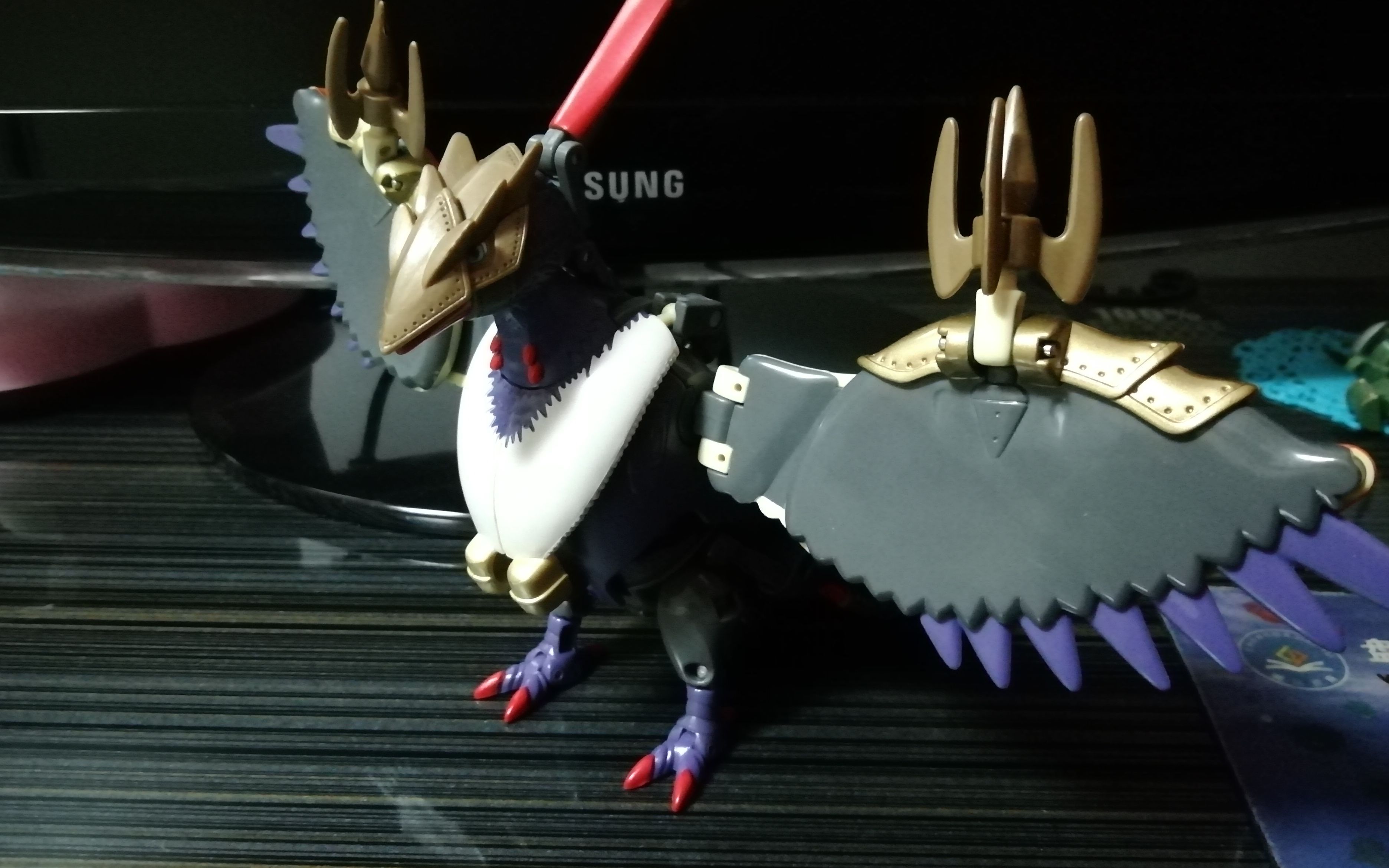 【蛟神的模玩分享】万代灵动 超进化 数码宝贝5 八尺鸦兽 锐啄兽_哔哩