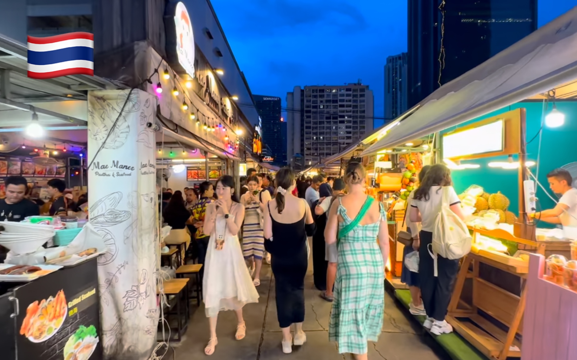 【4k超清】7月夜间漫步游泰国曼谷拉玛九世站乔德夜市jodd fairs|2023