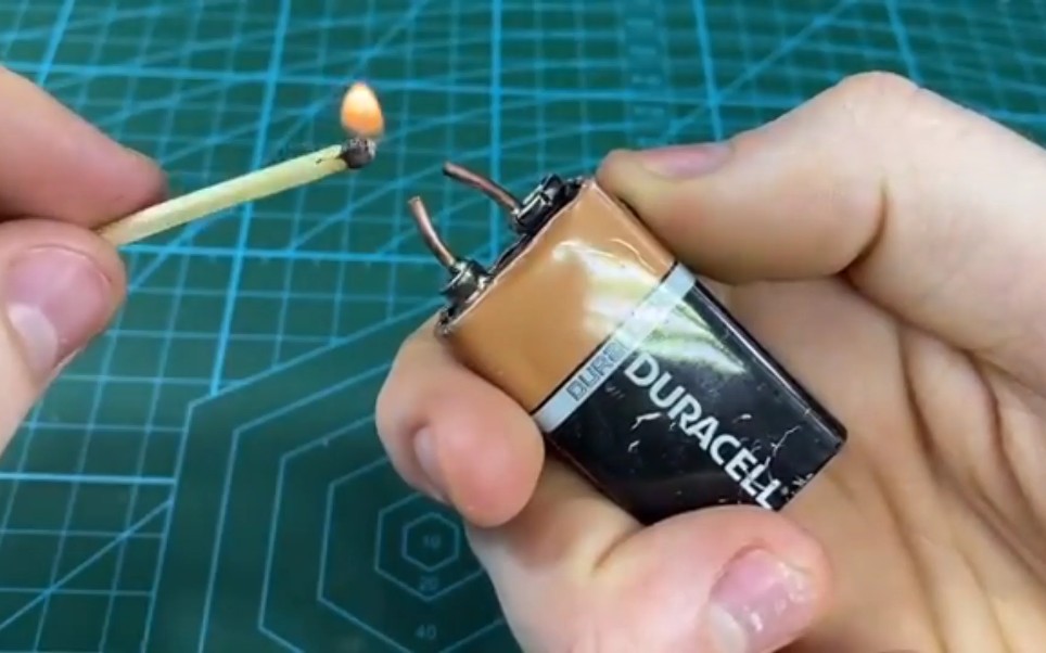 自制电池打火机