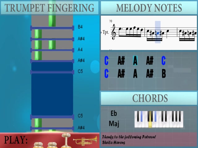 [图]小号 Canon 卡农 谱 示范 How to play Canon in D by Johann Pachelbel on Trumpet