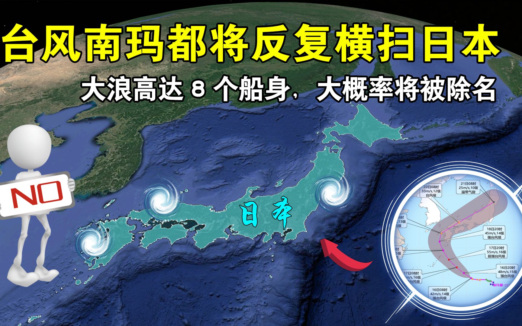 台风南玛都将反复横扫日本,大浪高达8个船身,大概率将被除名哔哩哔哩bilibili