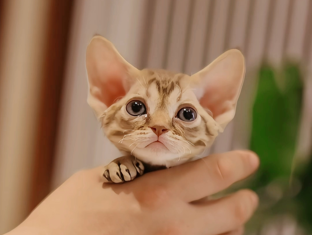 奶fufu的小虎斑|巧克力虎斑德文|北京德文|北京德文卷毛猫,蹲蹲新家