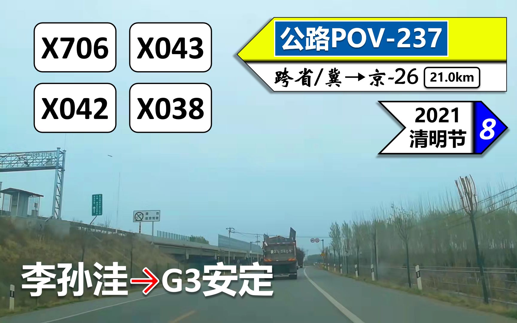 【大兴采育安定】X706采留线/万采路 X043采万路 X042安采路 X038庞安路(李孙洼~G3安定)自驾行车记录〔POV237〕哔哩哔哩bilibili