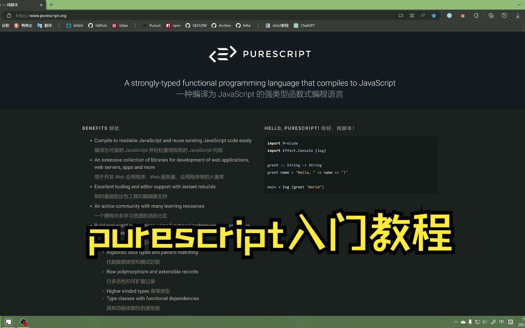 purescript入门教程哔哩哔哩bilibili