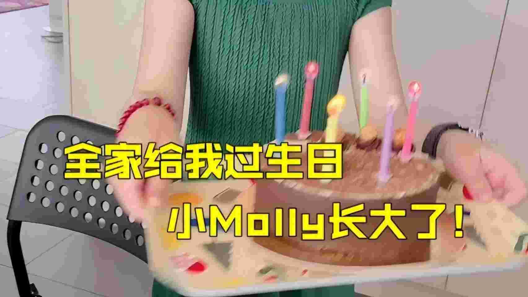 过生日Molly咋比我还开心!哔哩哔哩bilibili