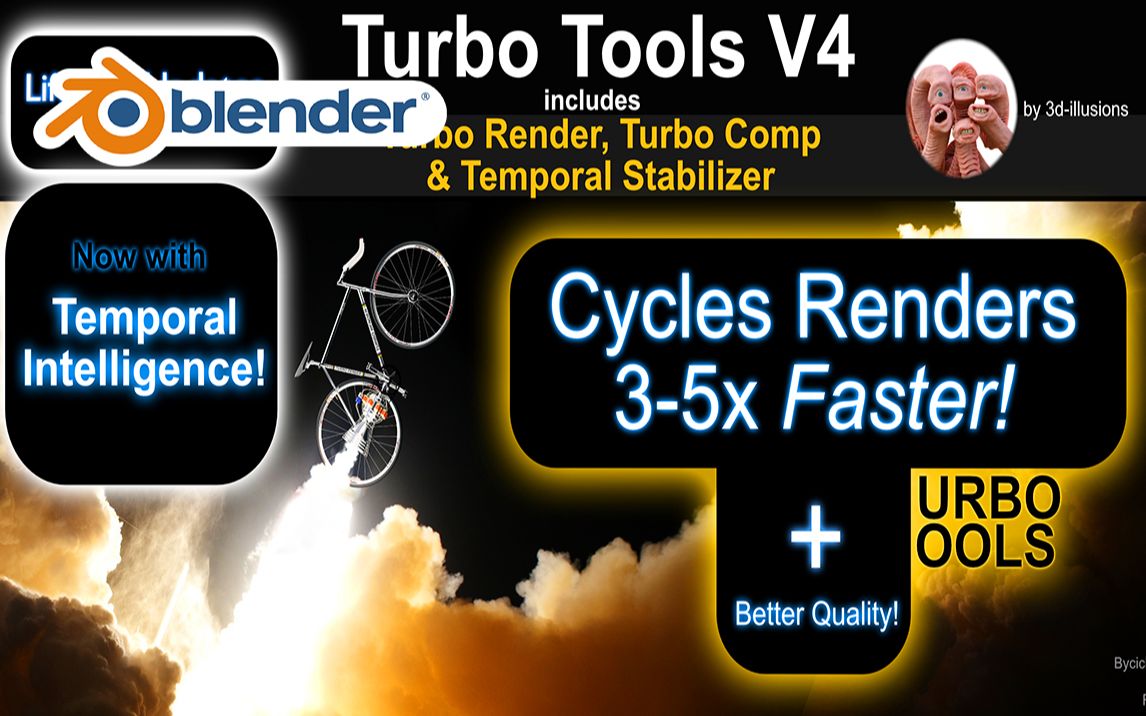 超级加速器!blender插件 Turbo Render V4 提速加速渲染降噪稳定单帧动画哔哩哔哩bilibili