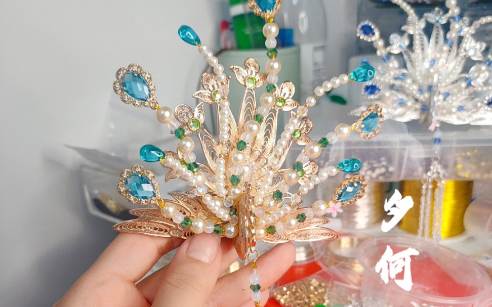 【仿金丝凤】原创手工凤钗--雀歌金丝凤定制,改色私戳～凤钗