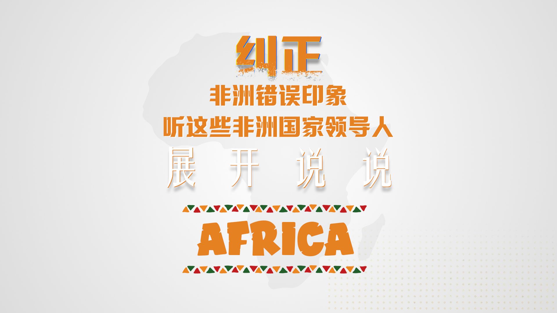 纠正关于非洲错误印象 听这些非洲国家领导人展开说说哔哩哔哩bilibili