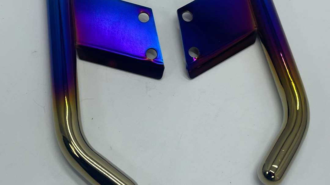 九号电动车n70c/n系列改装不锈钢烧炭蓝金色m95c后扶手加粗m系列