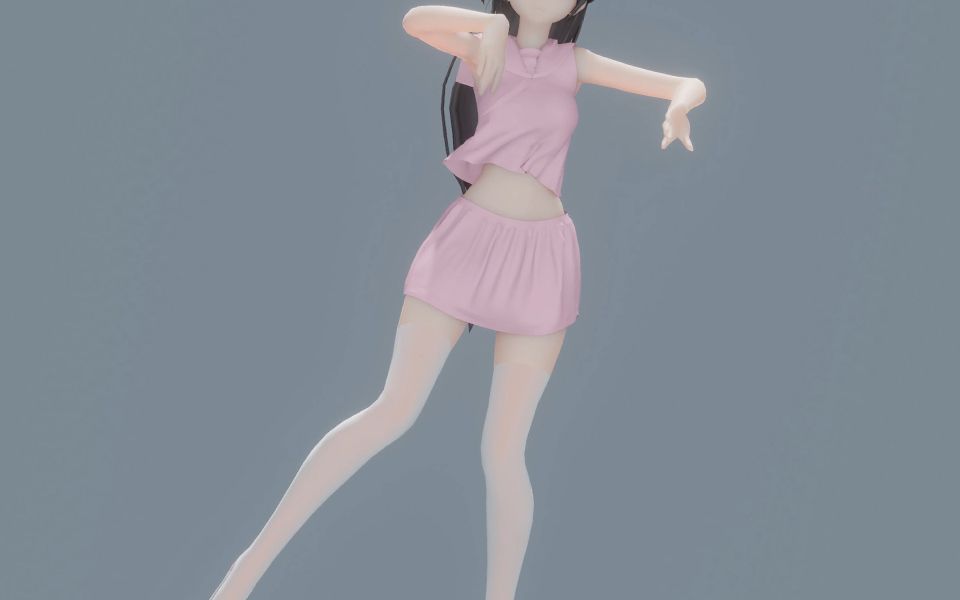 白丝粉裙洛天依