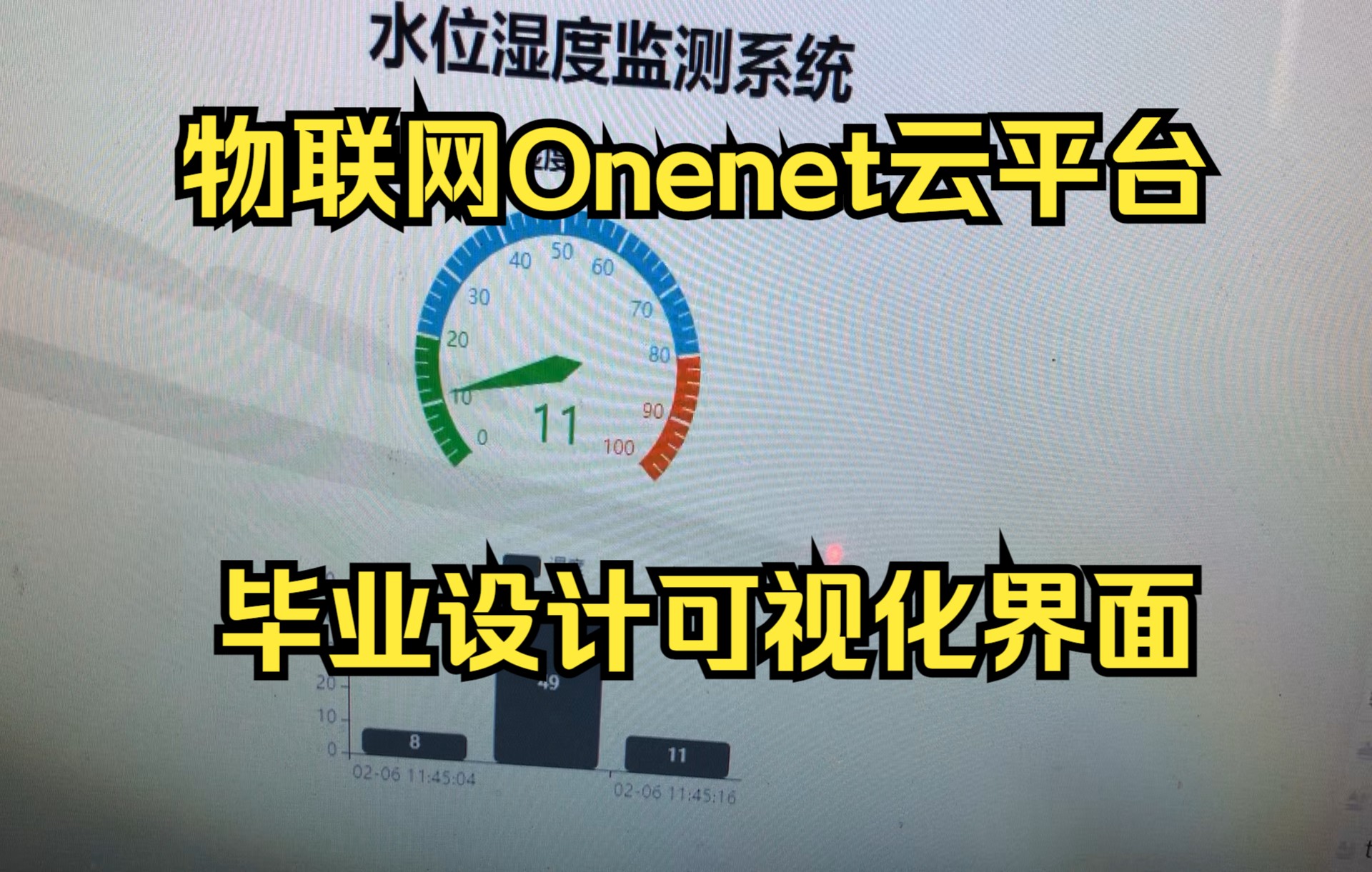 onenet云平台+MQTT协议+STM32单片机水位监测系统毕业设计可视化界面设计哔哩哔哩bilibili