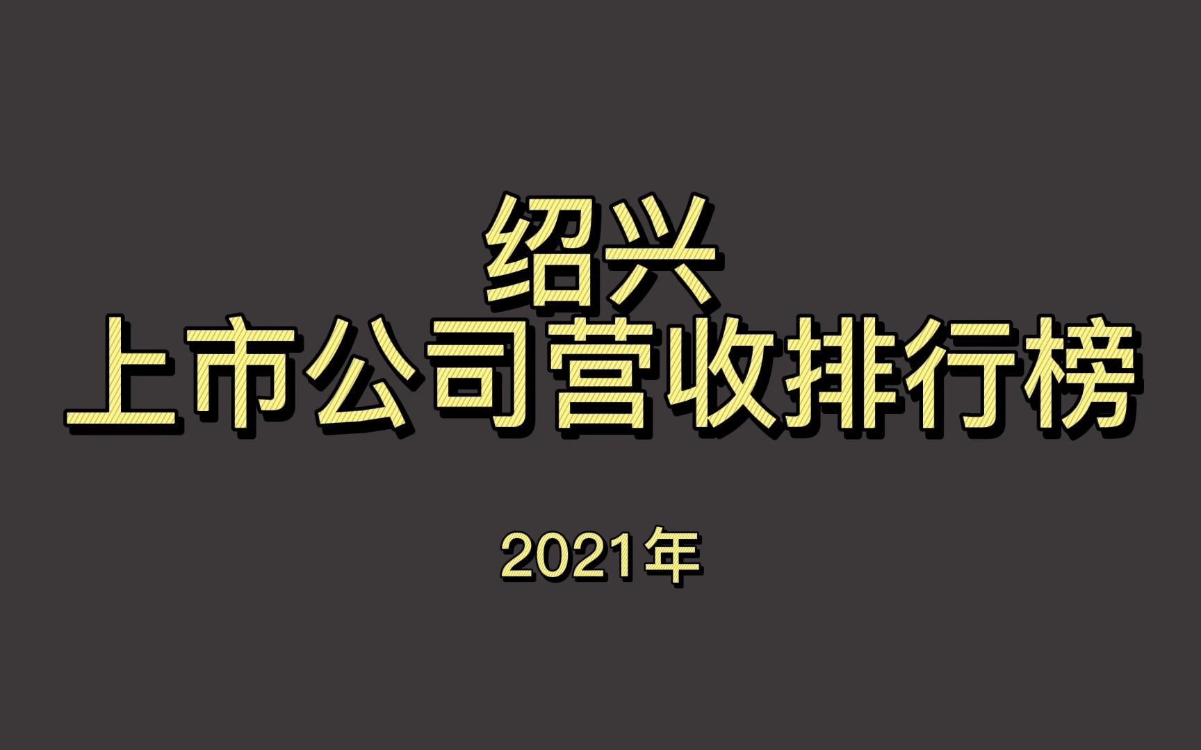 绍兴上市公司2021年营收排行榜哔哩哔哩bilibili