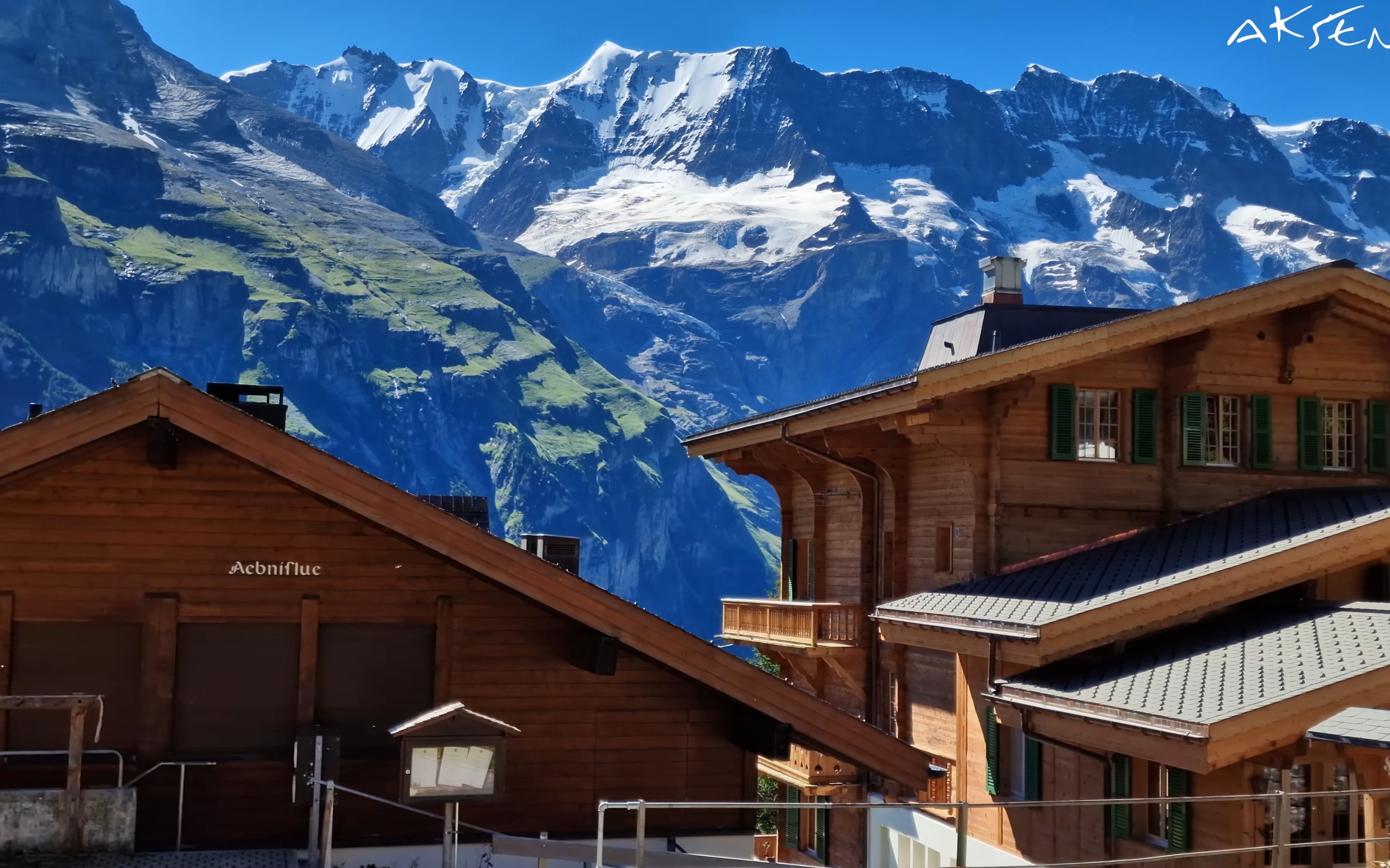 4k 瑞士 - 阿尔卑斯村庄 —— 仙境般的美