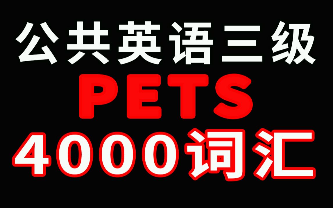 PETS3公共英语三级4000词汇绿色护眼刷单词顺序版哔哩哔哩bilibili