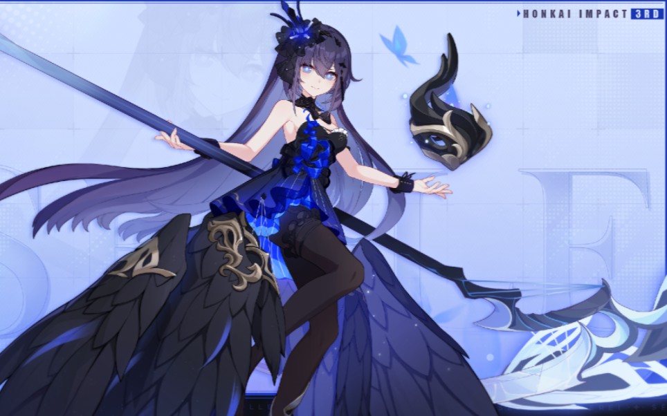 【崩坏3】软弱少女的战损黑丝『栖于永夜』皮肤演示