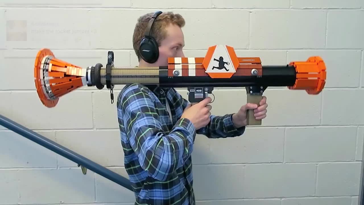 乐高搭建:用乐高做一个军团要塞2里的火箭跳跃者