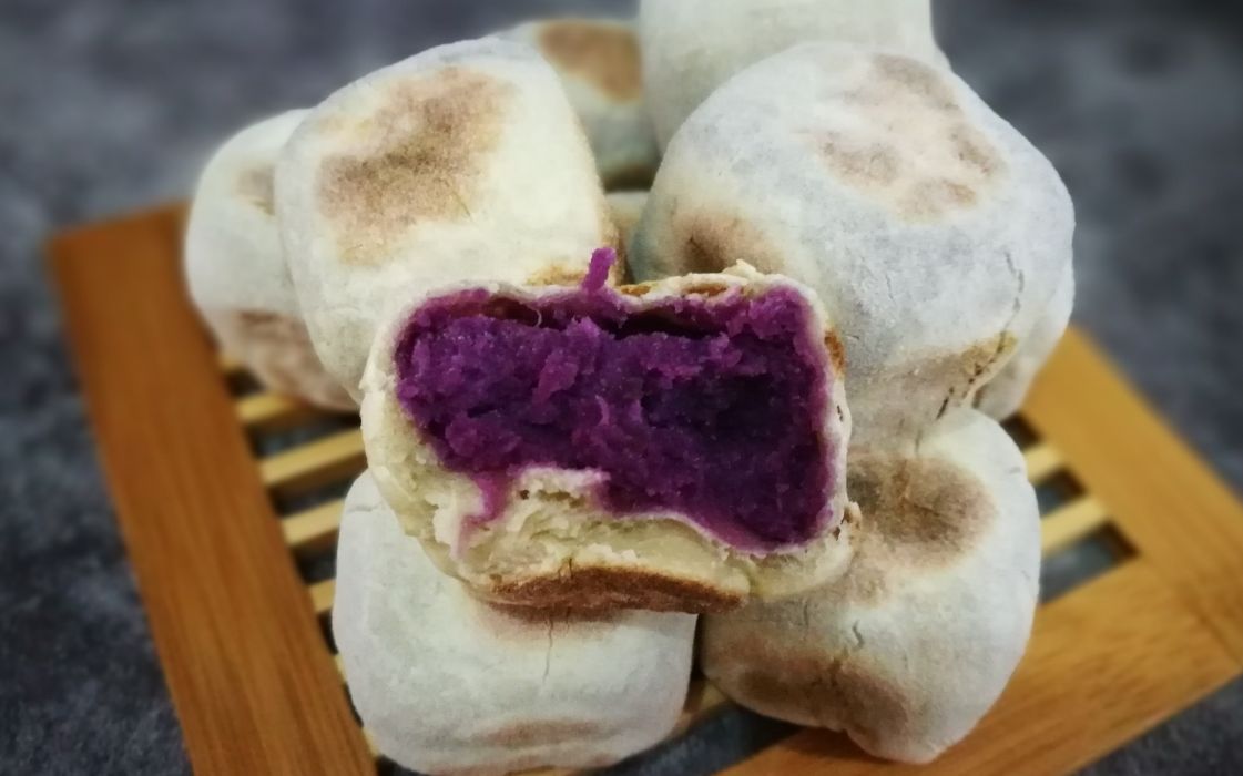 分享改良无糖无油版网红甜点紫薯仙豆糕,一抹紫色点缀炎热夏季_哔哩