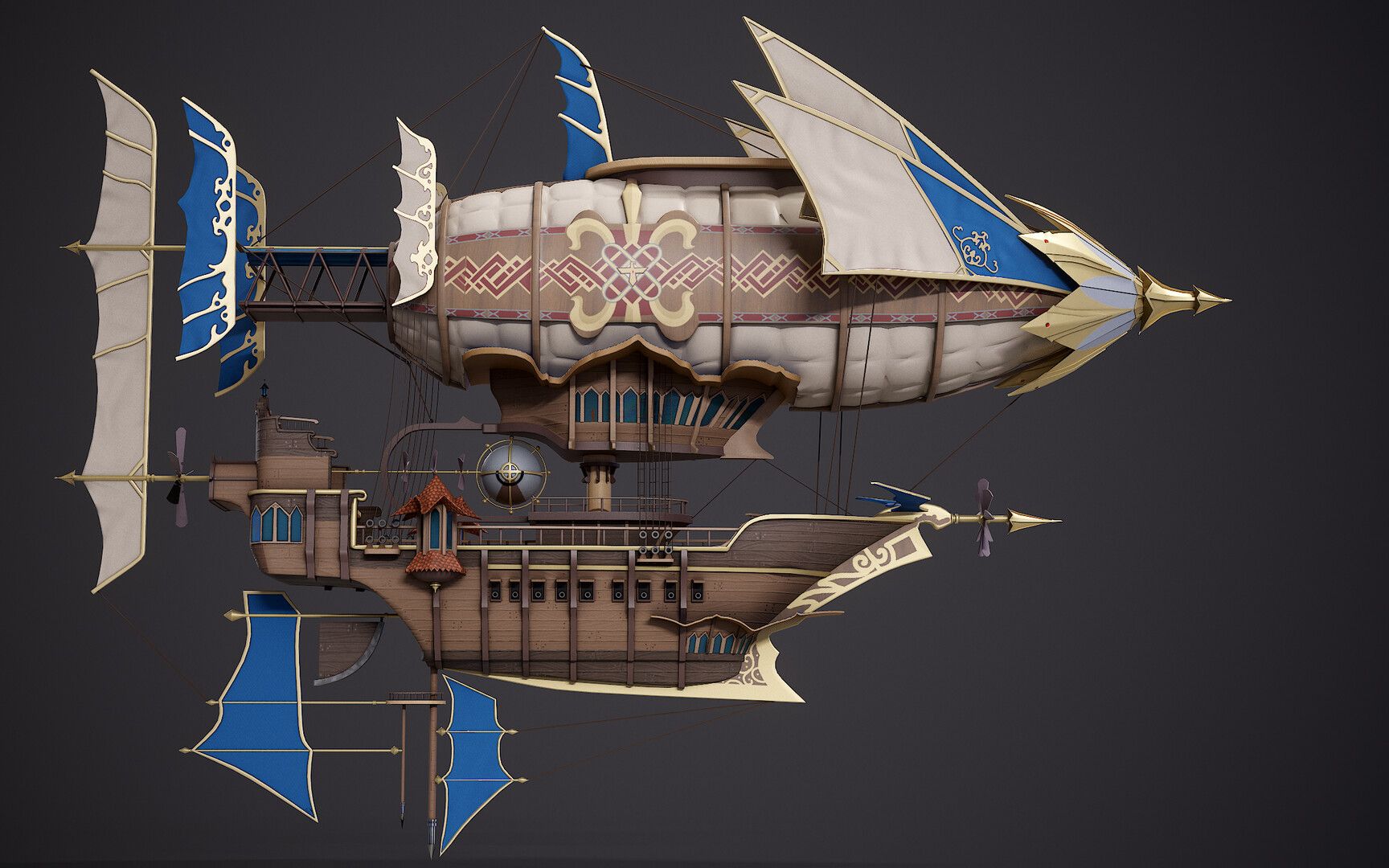 3dmax建模简单易学的飞艇模型制作用3dmax造一艘寻找宝藏的飞艇吧