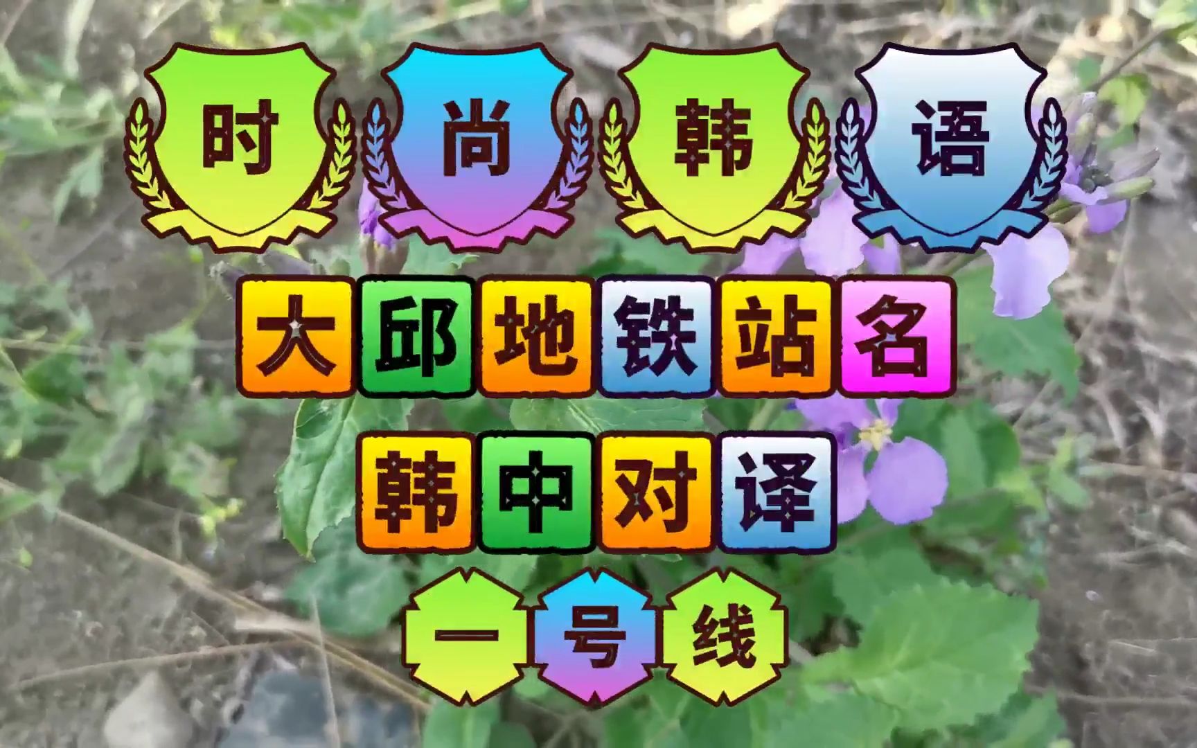 时尚韩语韩国大邱地铁站名韩中对译1号线