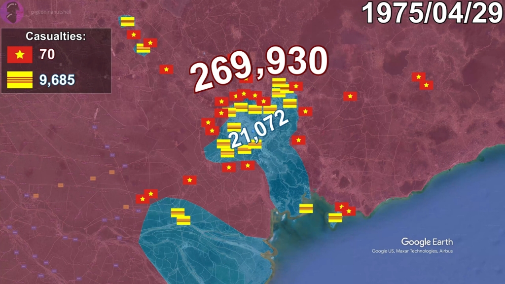 【历史地图】西贡战役全过程战线变化(1975年)哔哩哔哩bilibili