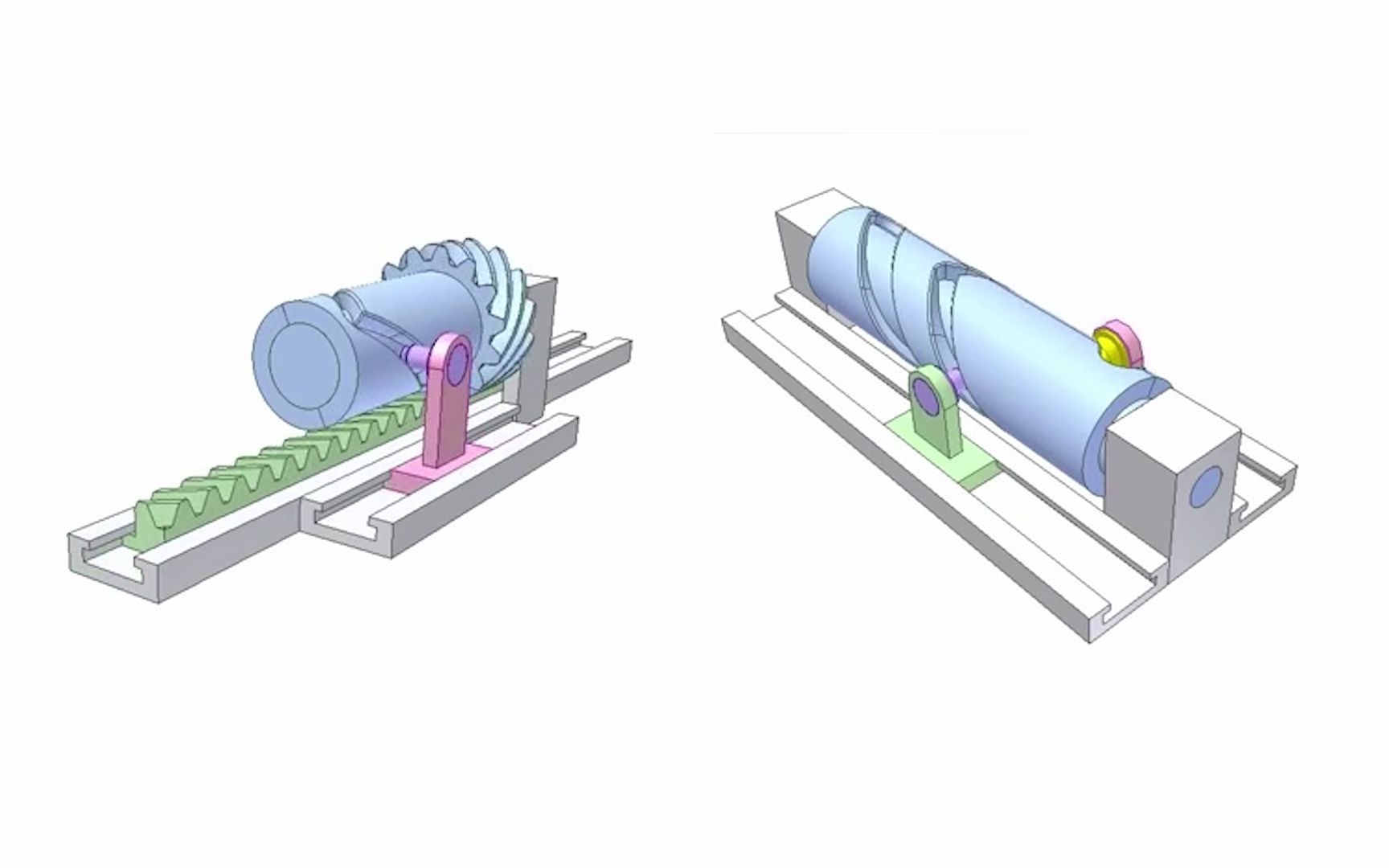 两种滑槽驱动滑块运动的机构对比,一起看看它们的驱动过程吧!哔哩哔哩bilibili