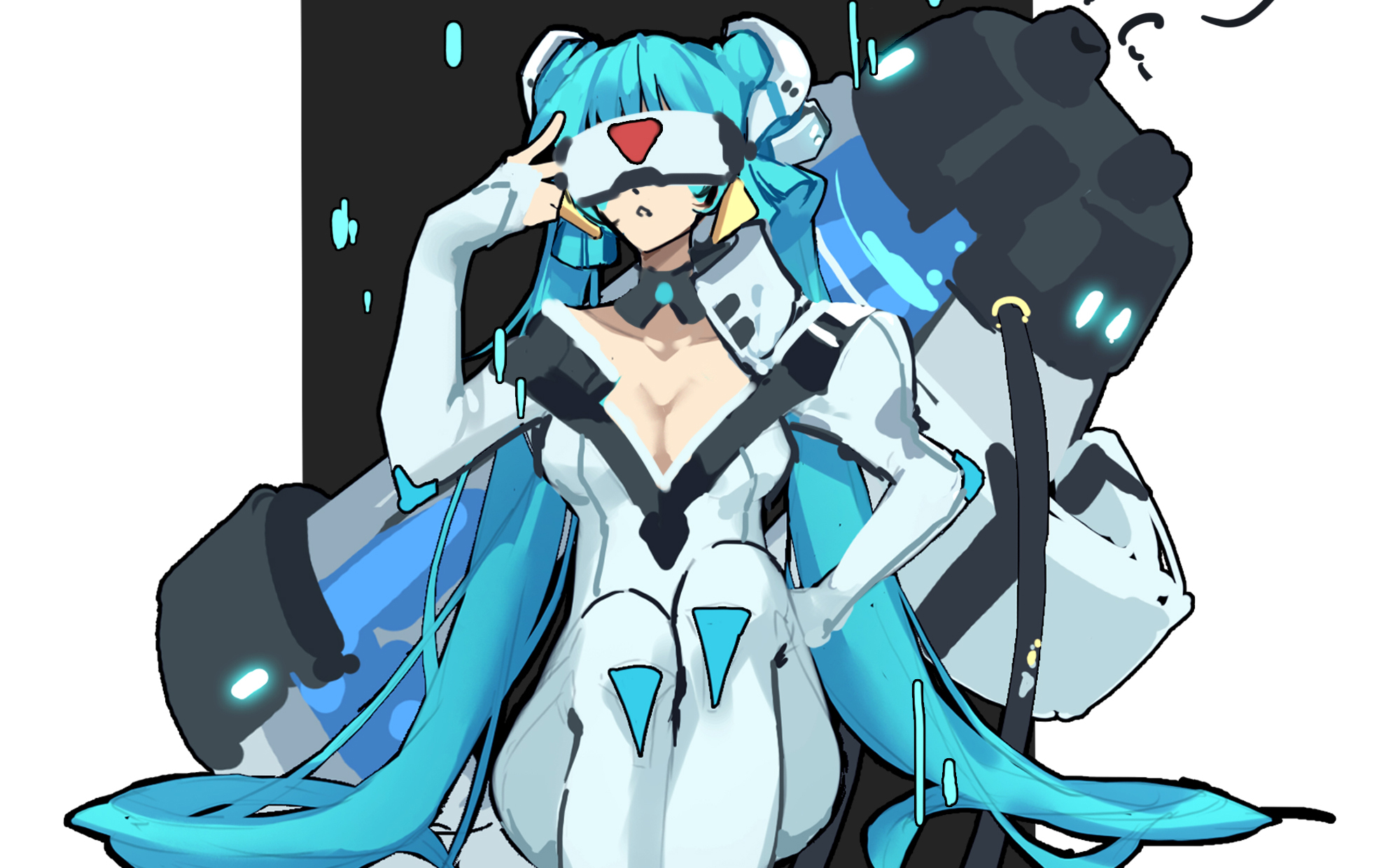 【饭糕绘画学院】一个正在玩vr的小姐姐诶(上色过程)_哔哩哔哩 (゜-゜