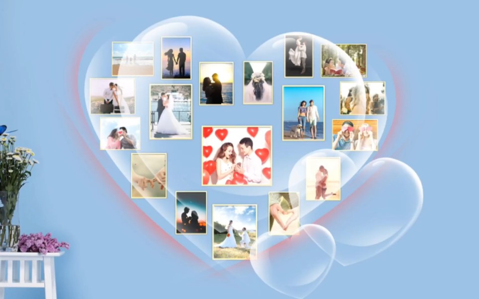 雲水禅心ppt工作室,ppt技巧,制作动态心形照片墙,有需要模板的请 @我.