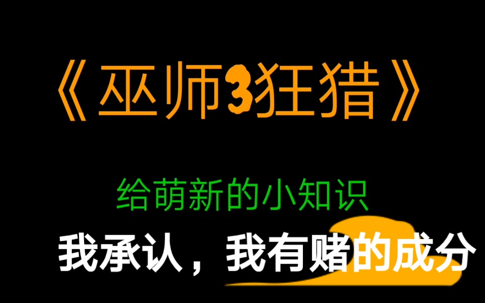 《巫师3》29个你不一定全知道的小知识【干货】哔哩哔哩bilibili