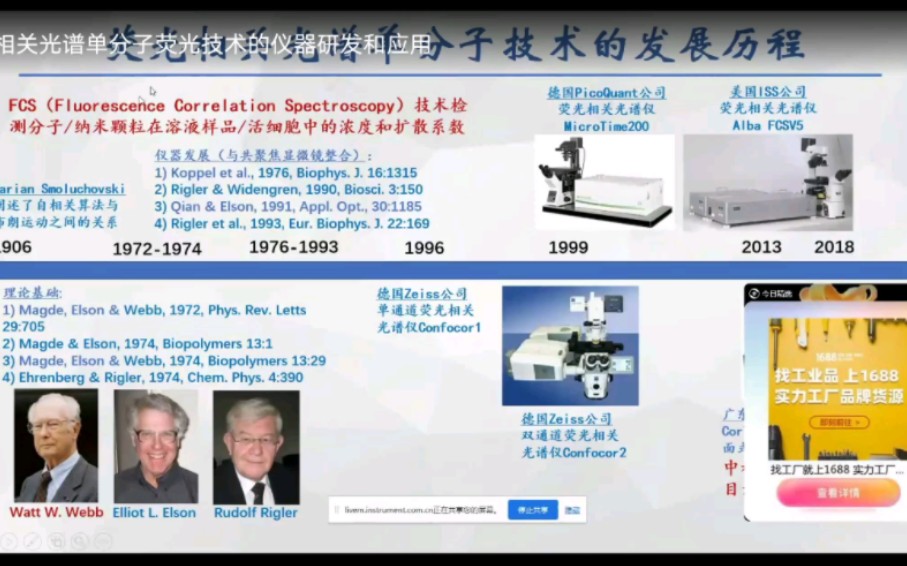 荧光相关光谱单分子技术的原理和应用——黄韶辉研究员 中国科学院生物物理研究所哔哩哔哩bilibili