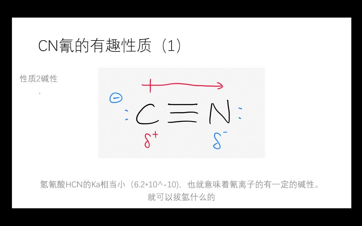 笔记分享4【有机化学】CN氰的有趣性质(1)(良心自制)哔哩哔哩bilibili