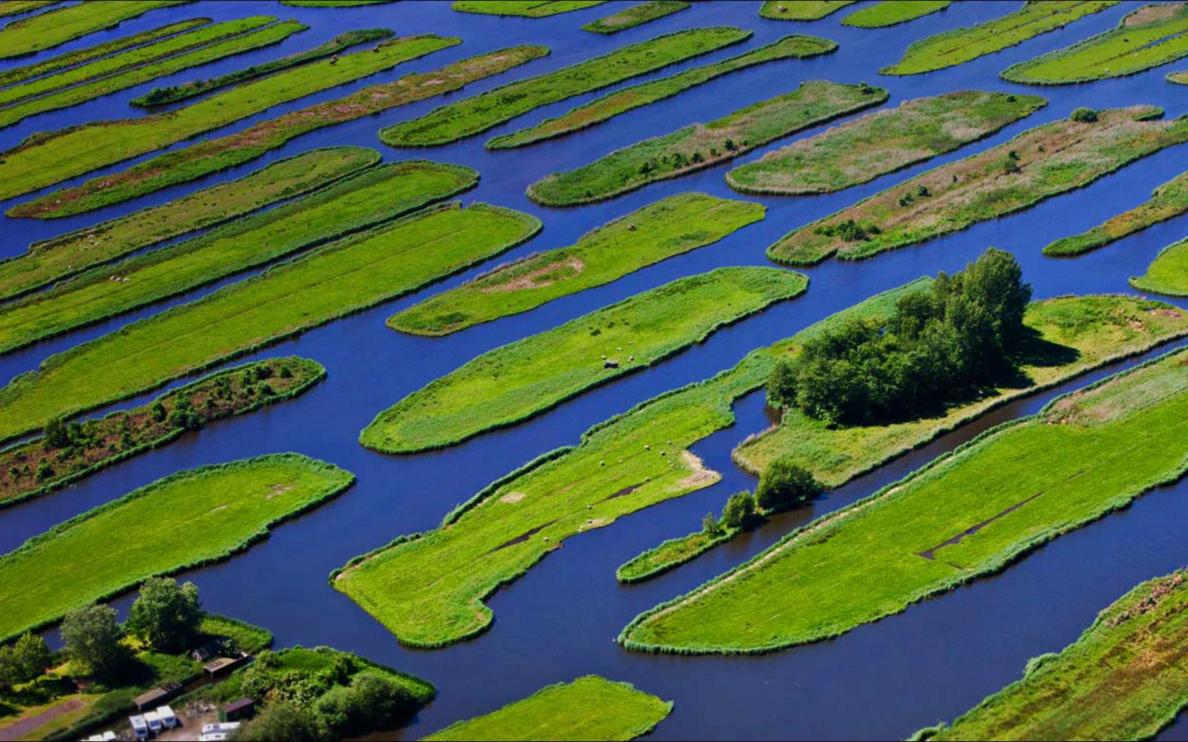 荷兰,航拍靠近吉斯普的圩田景观(08 frans lemmens/alamy)